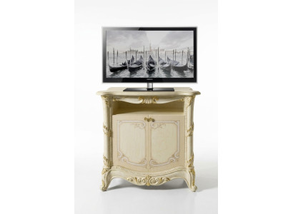 Mueble de TV RTV, estante de diseño para sala de estar, madera beige, estantes, mueble bajo de Italia, nuevo.