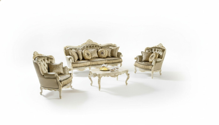 Conjunto completo de sofá 3 + 1 + 1 plazas + mesa de centro, sofá de salón de diseño.