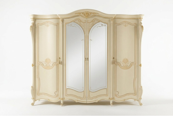 Muebles de dormitorio de madera italiana Armario ropero de madera Maciza