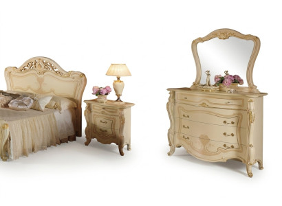 Diseño Muebles Armario Grupo Nuevo Lujo 2 piezas Cómoda Espejo Madera Conjunto Clásico