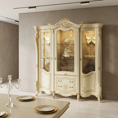 Vitrina aparador bufé armario Muebles italianos Decoración estanterías Vitrinas