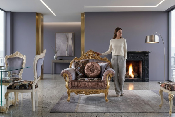 Diseño de sillón Art déco en tela para sala de estar, lounge, nuevos muebles de diseño de lujo sillas.