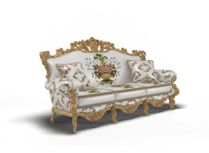Diseño clásico, sofá de lujo tapizado en tela de terciopelo de 3 plazas, mueble nuevo.