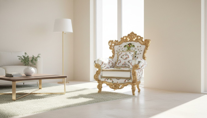Silla Diseño Sofá Sofá Relax Tela Salón Club Tapizado Asiento Lujo Blanco Nuevo