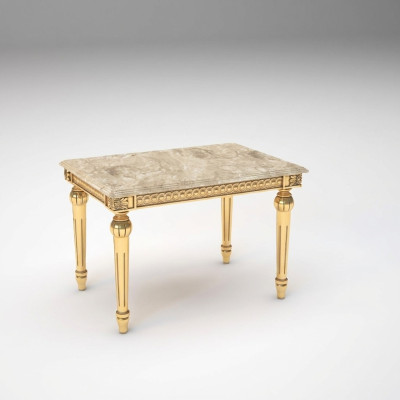 Mesa auxiliar Dormitorio Mesa auxiliar Muebles de diseño clásico Madera Dorado Nuevo