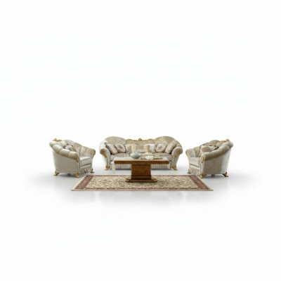 Sala de estar conjunto de sofá de tela 3+1+1 asientos sofá asiento acolchado Italia