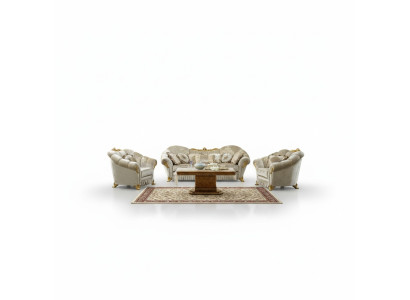 Sala de estar conjunto de sofá de tela 3+1+1 asientos sofá asiento acolchado Italia