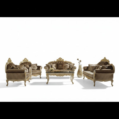 Sofá italiano de 3 plazas, sofá de terciopelo Winchester 230 cm marrón muebles nuevos.