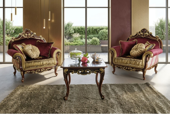 Conjunto de sillas Sillas de relajación Grupo de salón Nuevo Diseño Silla de madera Club 2x Juego Nuevo