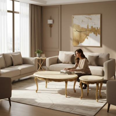 Mesa de centro Mesa de madera Diseño Mesas Muebles italianos nuevos Mesa de lujo para sala de estar