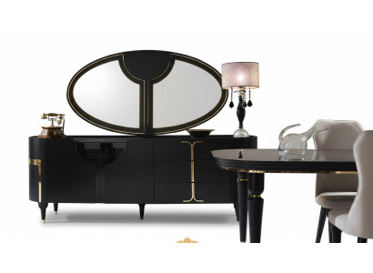 Cómoda aparador muebles armario conjunto juego de 2 piezas cómoda espejo grupo madera