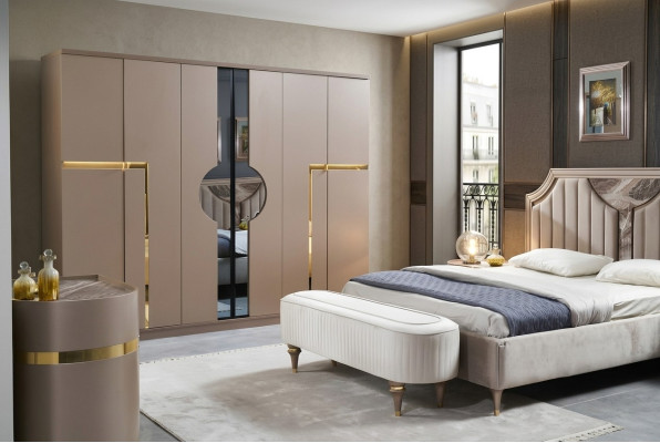 Armario de ropa Lujo Armario Dormitorio Muebles Estilo Italiano Madera Armarios