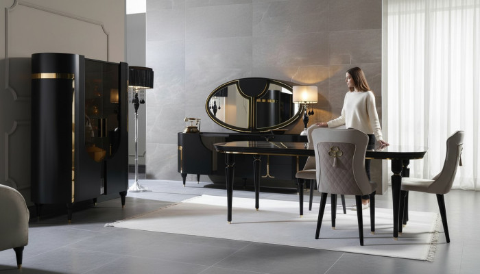 Mesa de madera Mesas Diseño moderno Comedor Comedor de lujo Mesa de estilo italiano