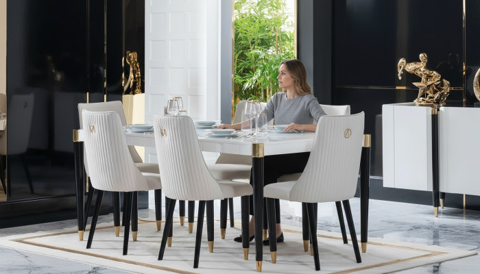 Diseño moderno de mesa de comedor de madera Ess Ess nueva mesa de comedor mesa extensible mesas de madera.