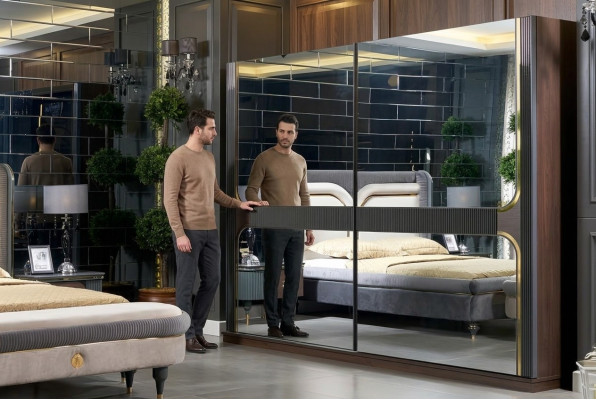 Armario de ropa Diseño Armarios Espejo Mueble Armario Estilo italiano