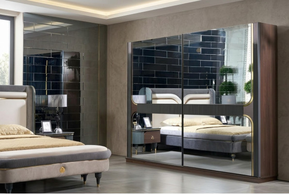 Armario de ropa Diseño Armarios Espejo Mueble Armario Estilo italiano