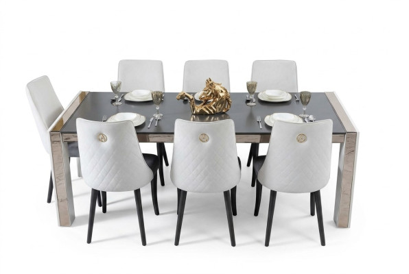 Muebles de madera maciza de Italia para la mesa del comedor.