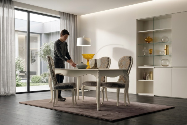 Mesa clásica Mesa de madera Barroca Rococó Comedor Mesa real