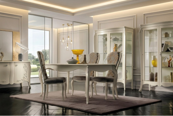 Mesa clásica Mesa de madera Barroca Rococó Comedor Mesa real