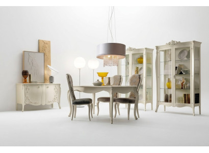 Garnitur Set Mesa 4 sillas Silla Vitrina Set Cómoda Grupo de comedor de 8 piezas Comedor
