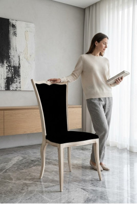 Lujo 1x Silla Silla de comedor Sillas de cocina Sillón de sala de estar Silla tapizada Silla
