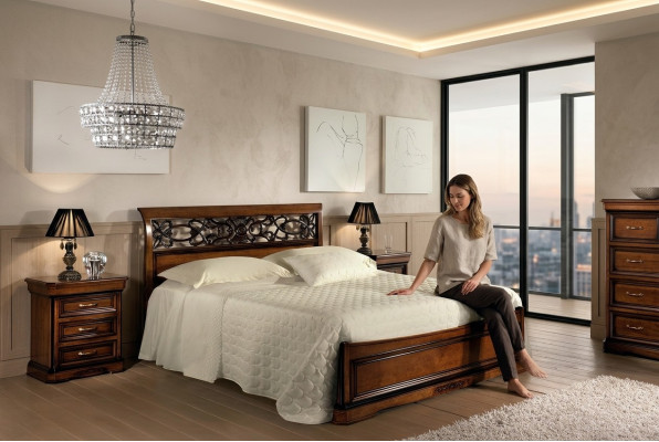 Muebles de cama para dormitorio cama doble cama de madera cama de diseño Vaccari cav giovanni