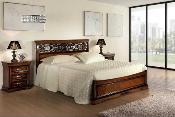 Muebles de cama para dormitorio cama doble cama de madera cama de diseño Vaccari cav giovanni