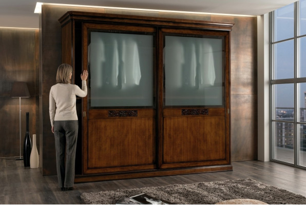 Armario de madera maciza para dormitorio, muebles de madera auténtica, nuevo.