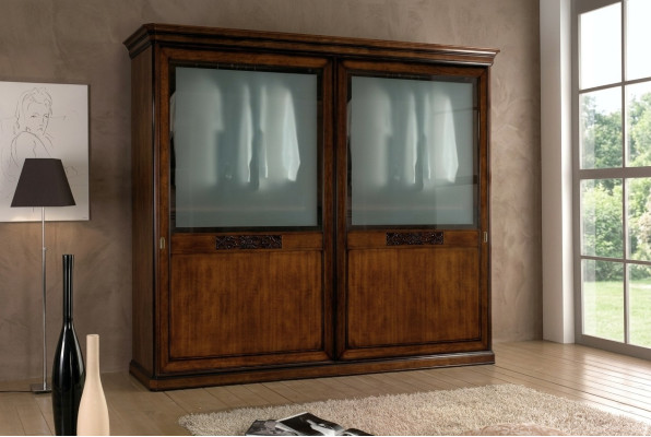 Armario de madera maciza para dormitorio, muebles de madera auténtica, nuevo.
