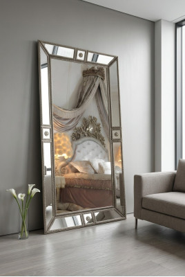 Espejo de lujo Barroco Rococó espejo de pared Muebles italianos Pequeño espejo