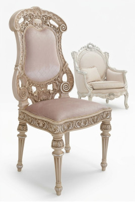 Sillas de comedor de madera Sillón de lujo Silla Blanca Sala de estar Muebles italianos Nuevos