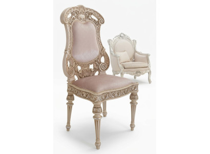Sillas de comedor de madera Sillón de lujo Silla Blanca Sala de estar Muebles italianos Nuevos