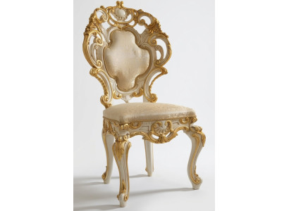Sillas de comedor de madera, silla de lujo, silla blanca, sillas de salón, muebles barrocos nuevos.