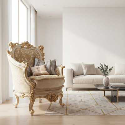 Clásico sillón sofá diván silla sillón de televisión muebles italianos nuevos