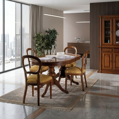 Mesa Mesa de madera Barroco Rococó Comedor Mesa de comedor real Mesa clásica