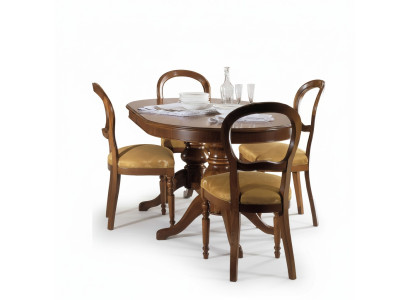 Grupo de muebles de comedor italiano, set de muebles de 5 piezas, mesa de comedor y 4 sillas de lujo.