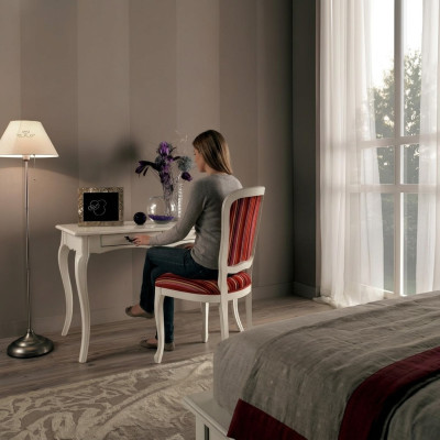 Silla de comedor de madera, silla de lujo blanca con respaldo, muebles de sala de estar nuevos