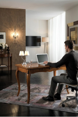 Mesa de ordenador Secretario Escritorio Madera maciza Mesa de oficina Mesas italianas Nuevas.