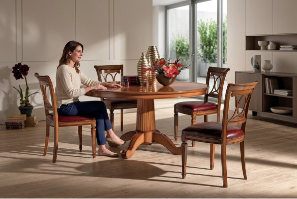 Conjunto de 4 sillas Art déco con diseño de tapicería, nuevas, de madera para sala de estar de comedor.