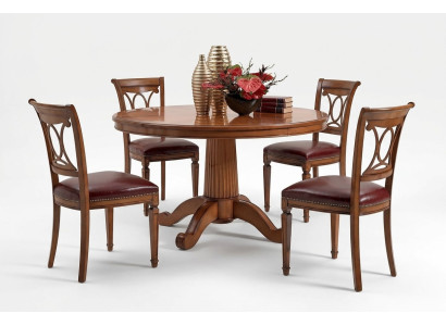 Conjunto de 4 sillas Art déco con diseño de tapicería, nuevas, de madera para sala de estar de comedor.