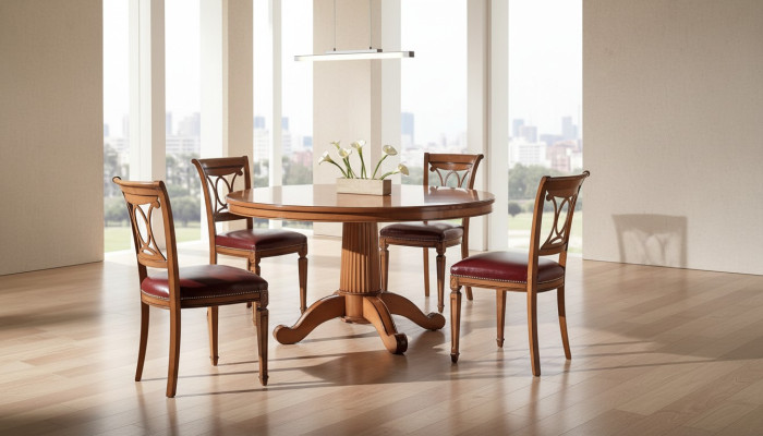 Mesas redondas Muebles Mesa de comedor en estilo antiguo Mesas de comedor italianas Mesas de madera