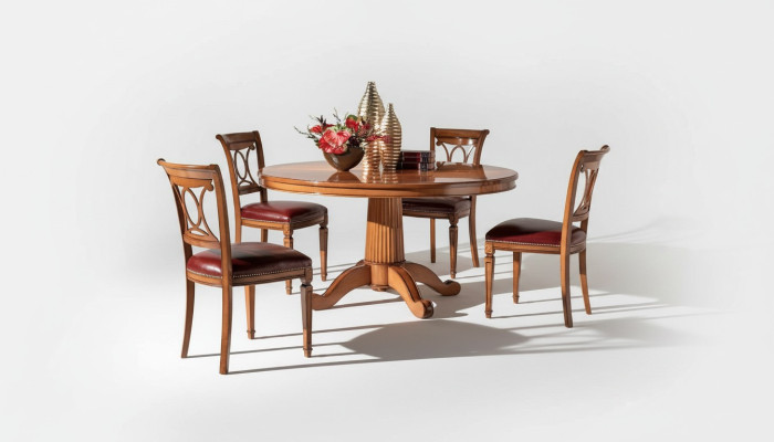 Mesas redondas Muebles Mesa de comedor en estilo antiguo Mesas de comedor italianas Mesas de madera