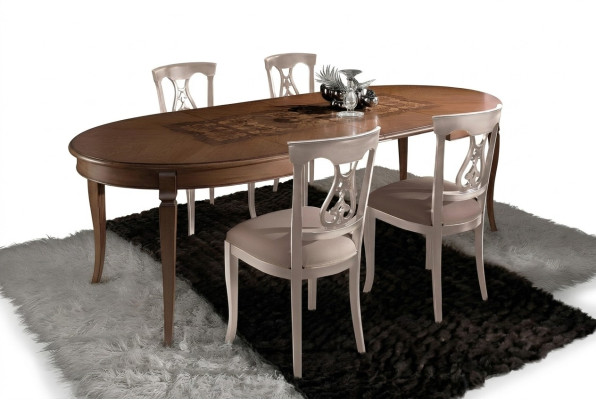 Muebles Mesas Mesa de madera maciza Mesa de comedor de lujo Diseño italiano Muebles Italia