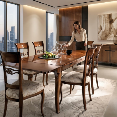 Mesa de comedor Conjunto de mesa de comedor Mesa de comedor + 6 sillas Silla Moderno Conjunto de mesas
