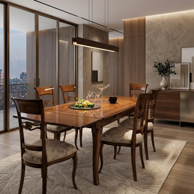 Mesa de comedor Conjunto de mesa de comedor Mesa de comedor + 6 sillas Silla Moderno Conjunto de mesas
