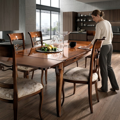Mesa de comedor moderna mesa deslizante diseño madera natural mesa de comedor muebles de madera maciza