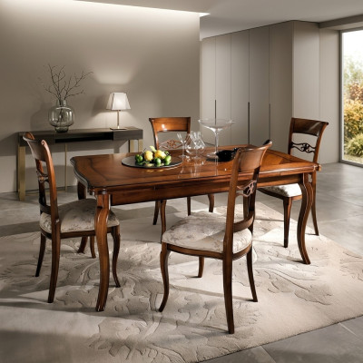Comedor 6 sillas de madera Silla de lujo marrón Sillas de sala de estar Muebles
