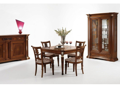 Conjunto de lujo para comedor, mesa de comedor, silla XXL, mesa, mesas, sillas, diseño de madera, 7 piezas, nuevo.