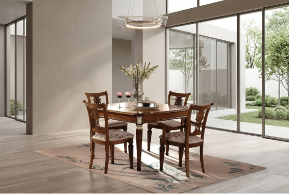 Set de 4 sillas sillones sillas de comedor conjunto de madera moderno grupo sillón muebles