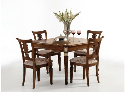 Mesa de comedor de lujo, mesa extensible, mesas de madera, diseño de comedor moderno, Italia.